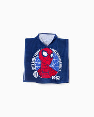 Toalla con Capota Spiderman Azul Zippy