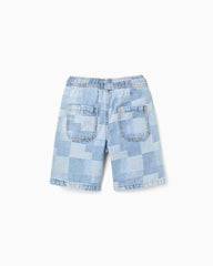 Bermuda Combinada Cuadros Denim Zippy Estilo 