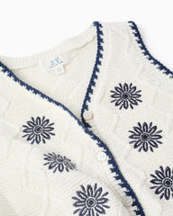 Blusa Tejida Botones Flores Zippy estilo