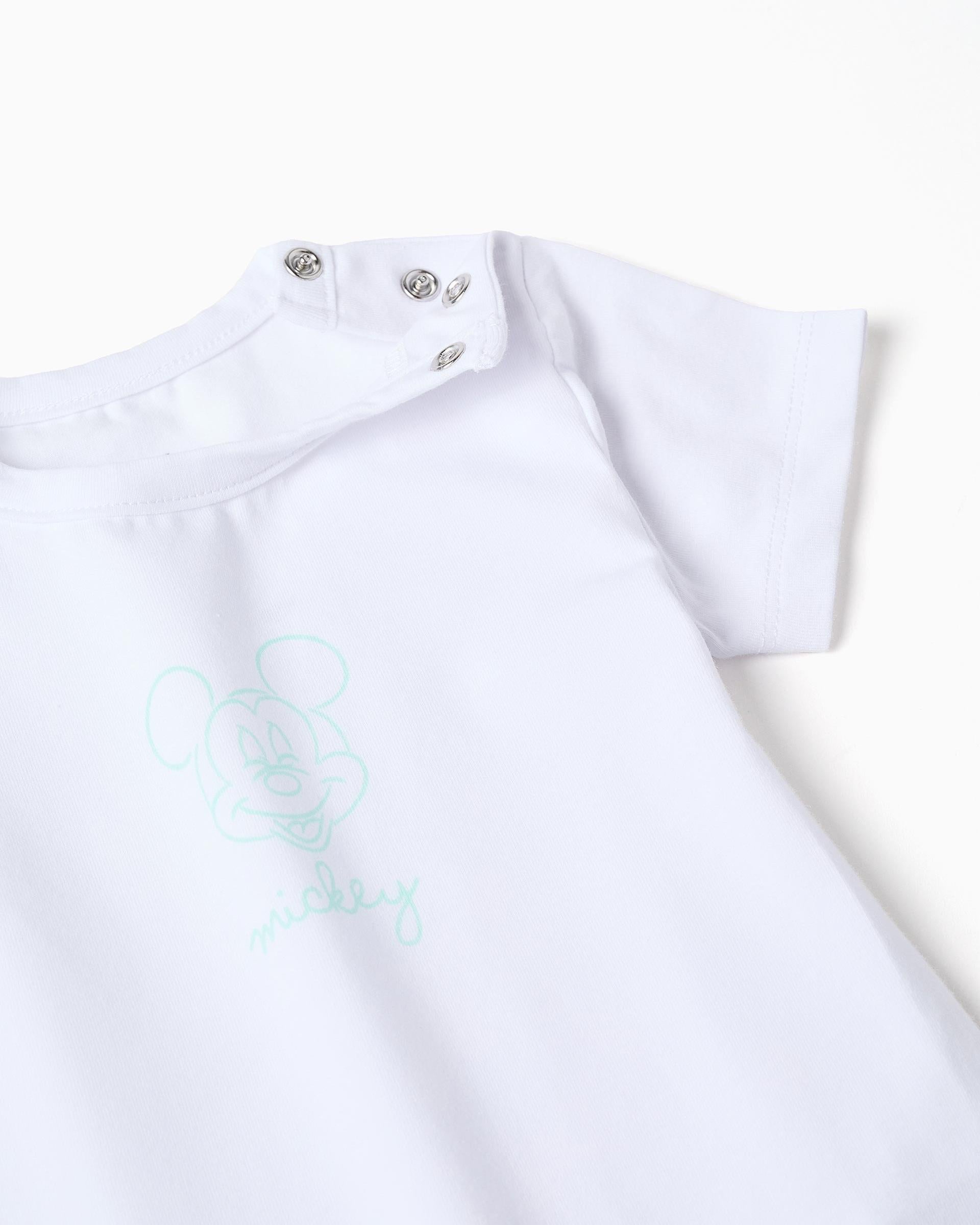 Conjunto Bermuda Estampado Mickey Verde Zippy DETALLE
