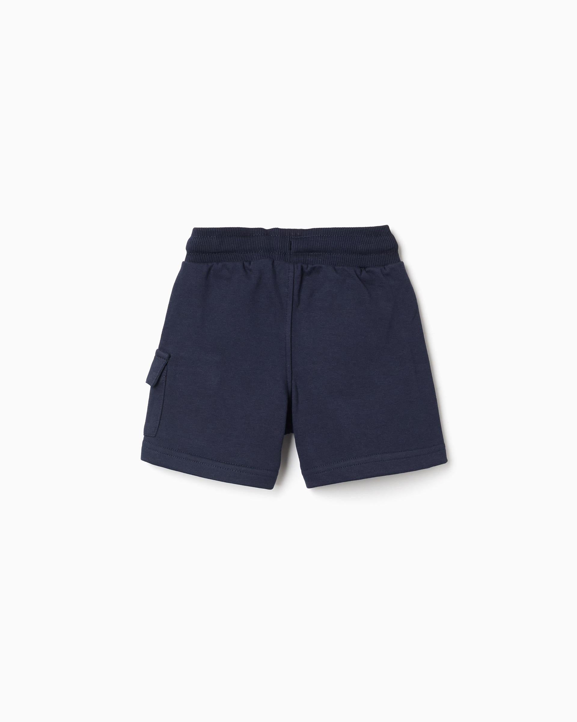 Bermuda Sudadera Bolsillo Navy Zippy estilo
