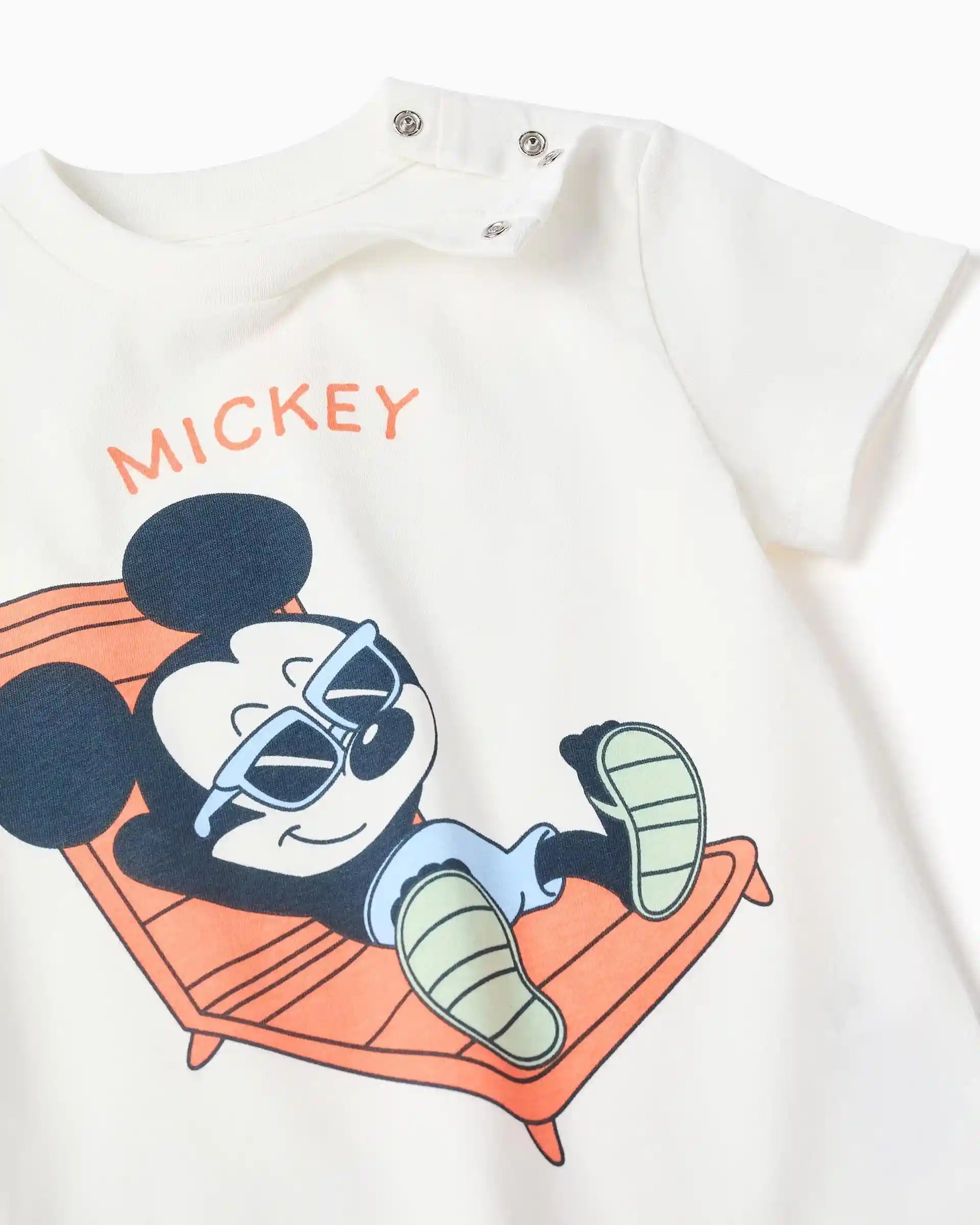 Conjunto Bermuda Mickey Mouse Naranja Zippy DETALLE
