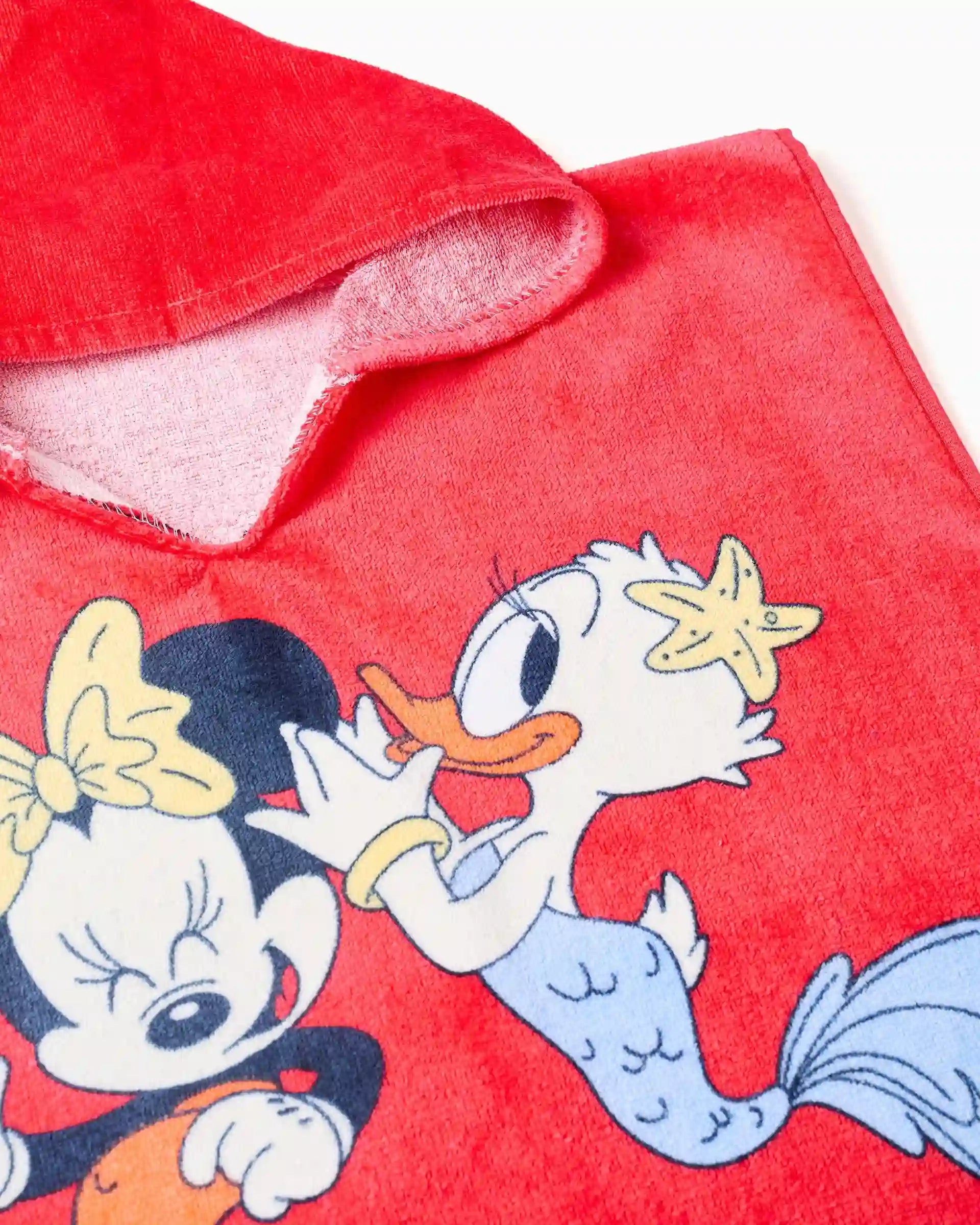 Toalla con Capota Minnie Rojo Zippy modelo