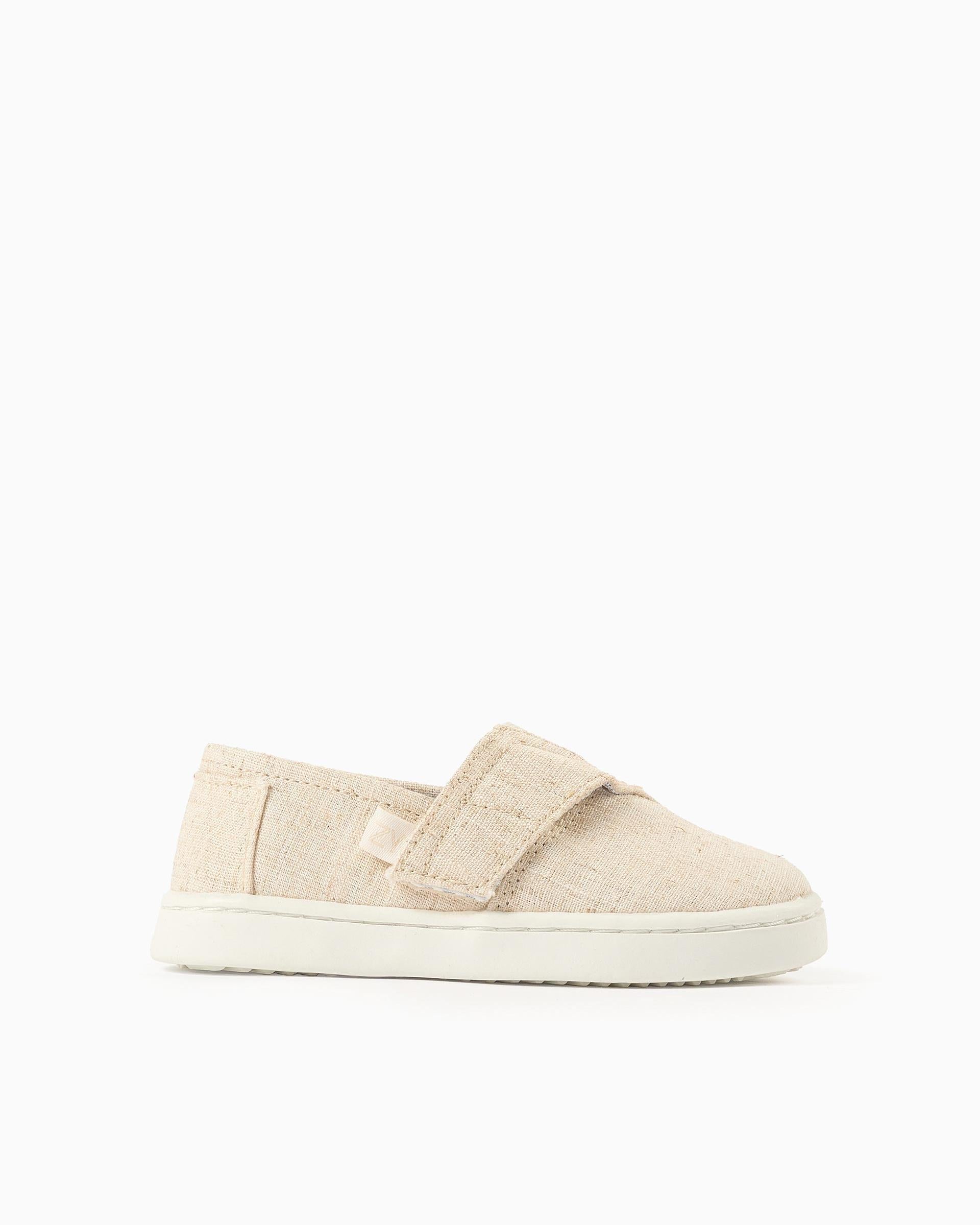 Tenis Velcro Lona Clásico Beige Zippy modelo