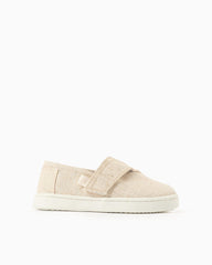 Tenis Velcro Lona Clásico Beige Zippy modelo