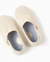 Tenis Velcro Lona Clásico Beige Zippy diseño