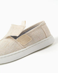 Tenis Velcro Lona Clásico Beige Zippy estilo