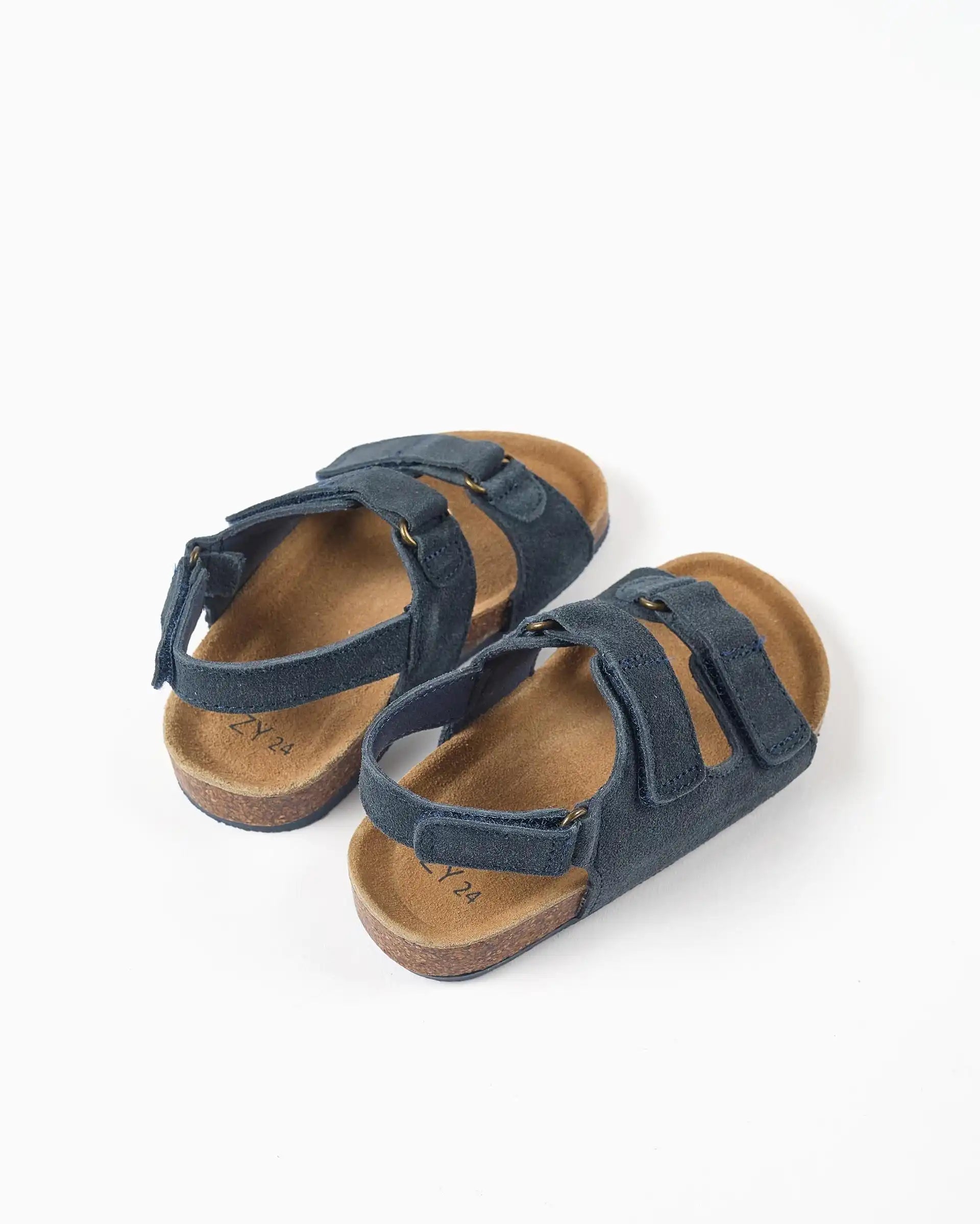 Sandalias Velcro Bio Piel Navy Zippy diseño