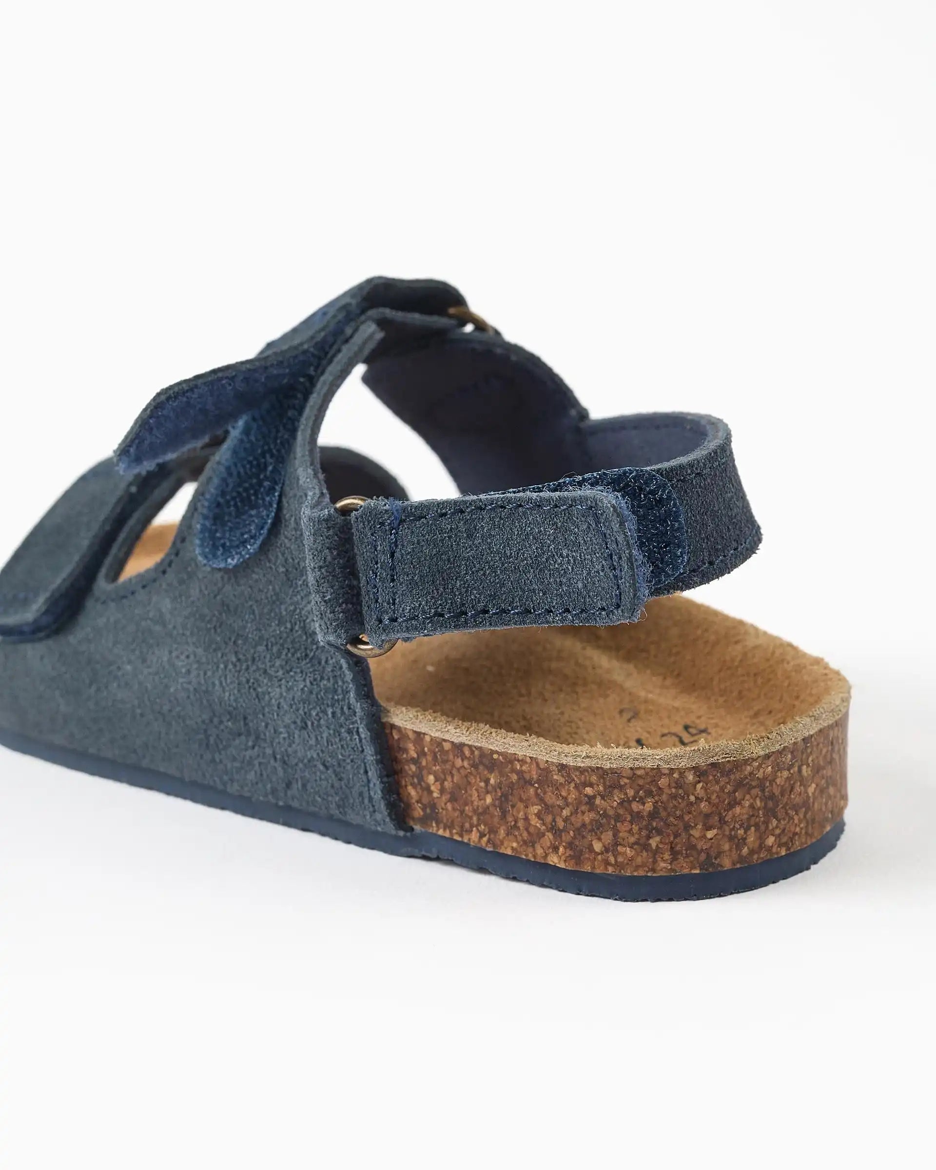 Sandalias Velcro Bio Piel Navy Zippy detalle