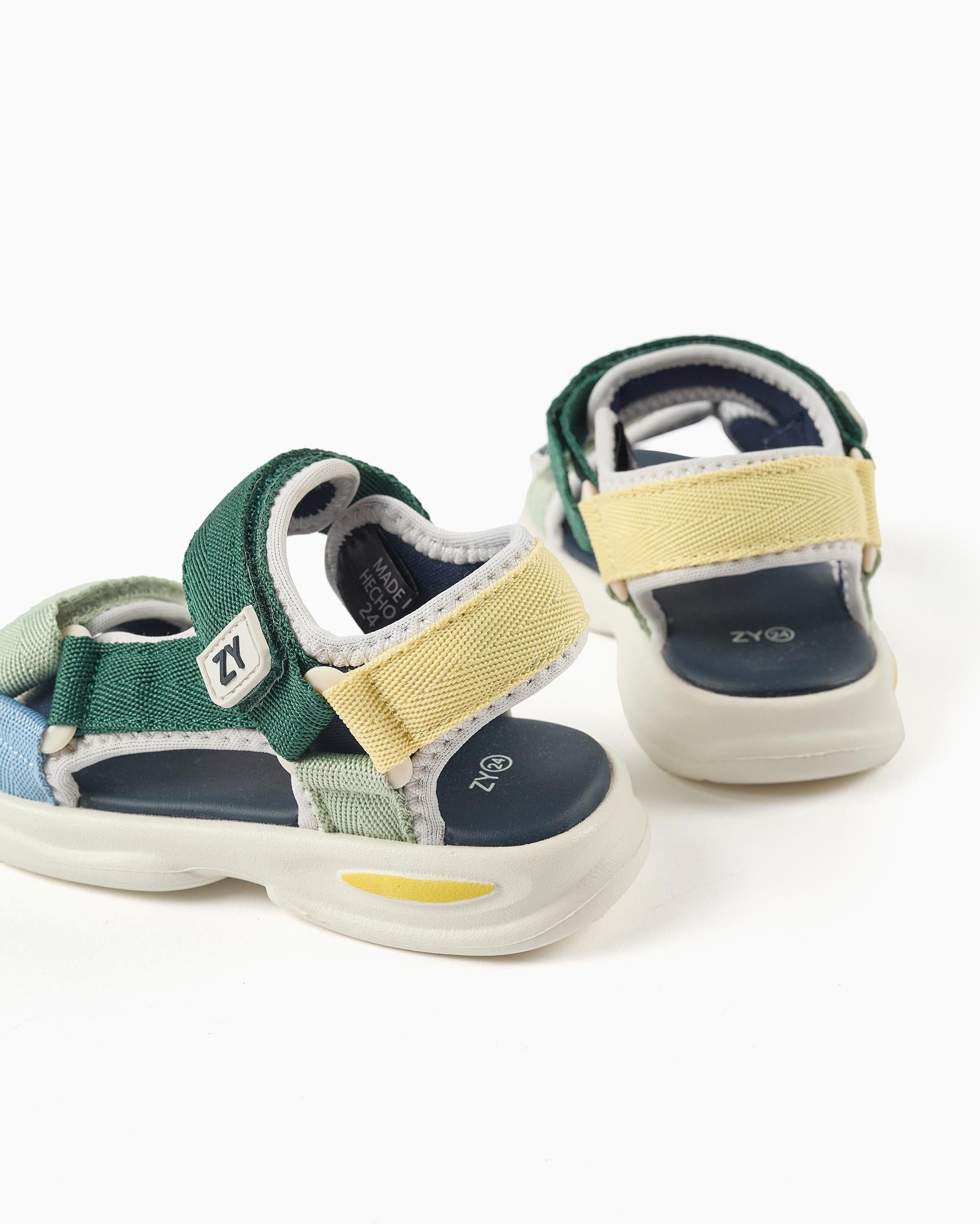 Sandalias Combinadas Velcro Verde Zippy diseño