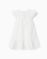 Vestido Ojalillo Flores Blanco Zippy diseño
