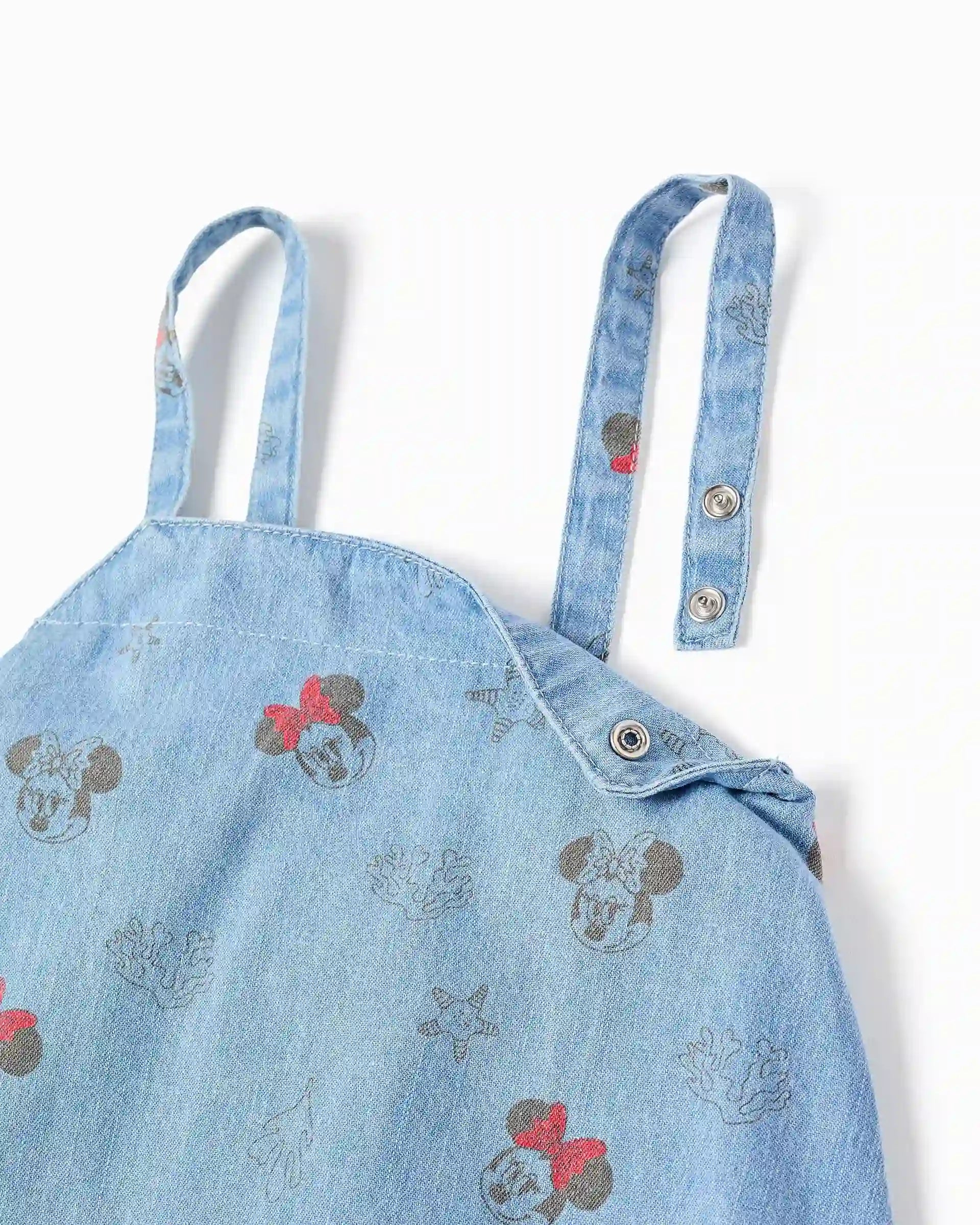 Vestido Estampado Minnie Denim Zippy DETALLE