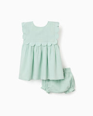 Vestido con Panty Pecho Verde Zippy