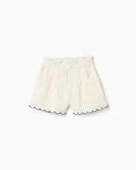 Short en Lino para Niña Beige Zippy