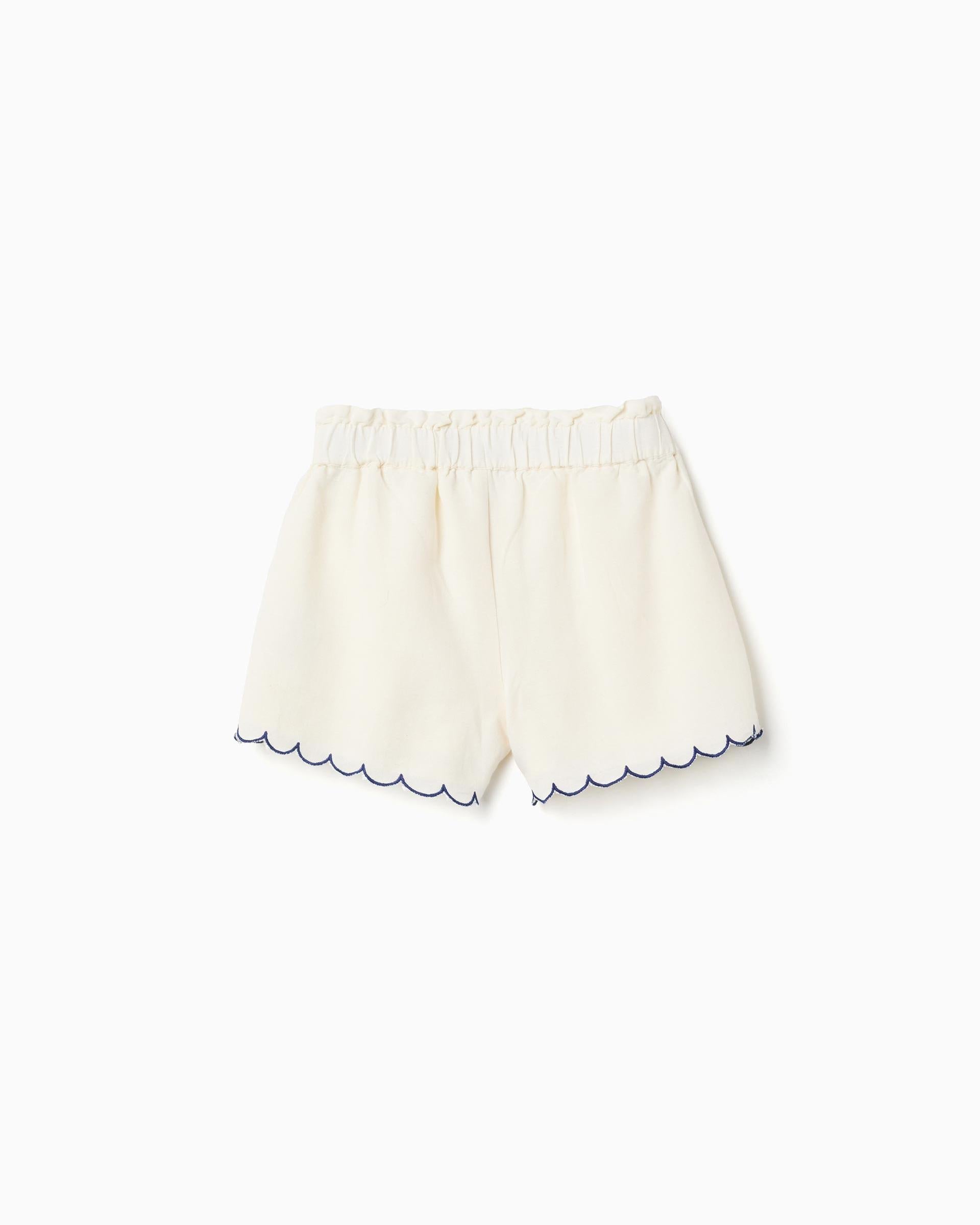 Short en Lino para Niña Beige Zippy diseño 