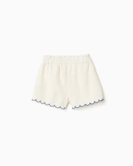 Short en Lino para Niña Beige Zippy diseño 
