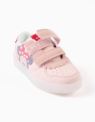 Tenis con Velcro Luces Minnie Rosa Zippy detalle