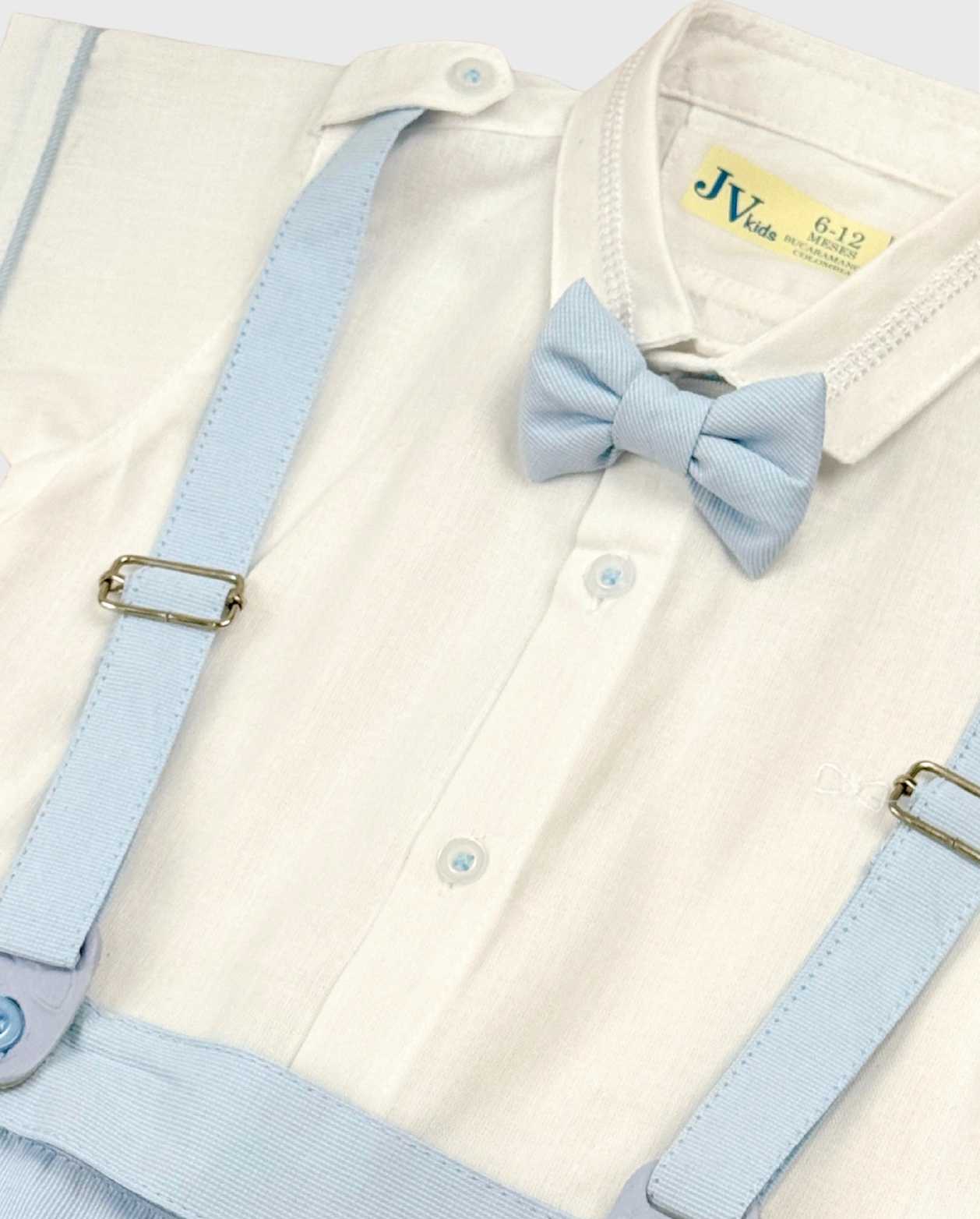 Conjunto Bermuda Con Boina Azul Blue