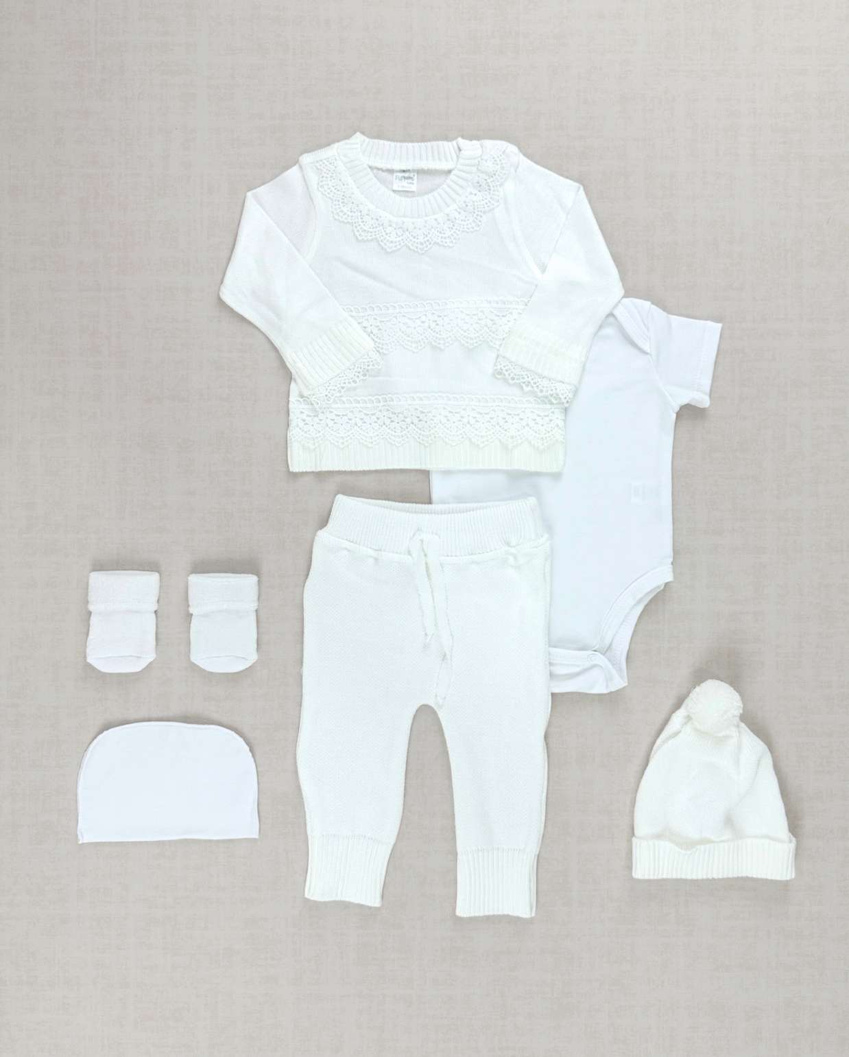 Set Primer Día Juanita Con Body Blanco
