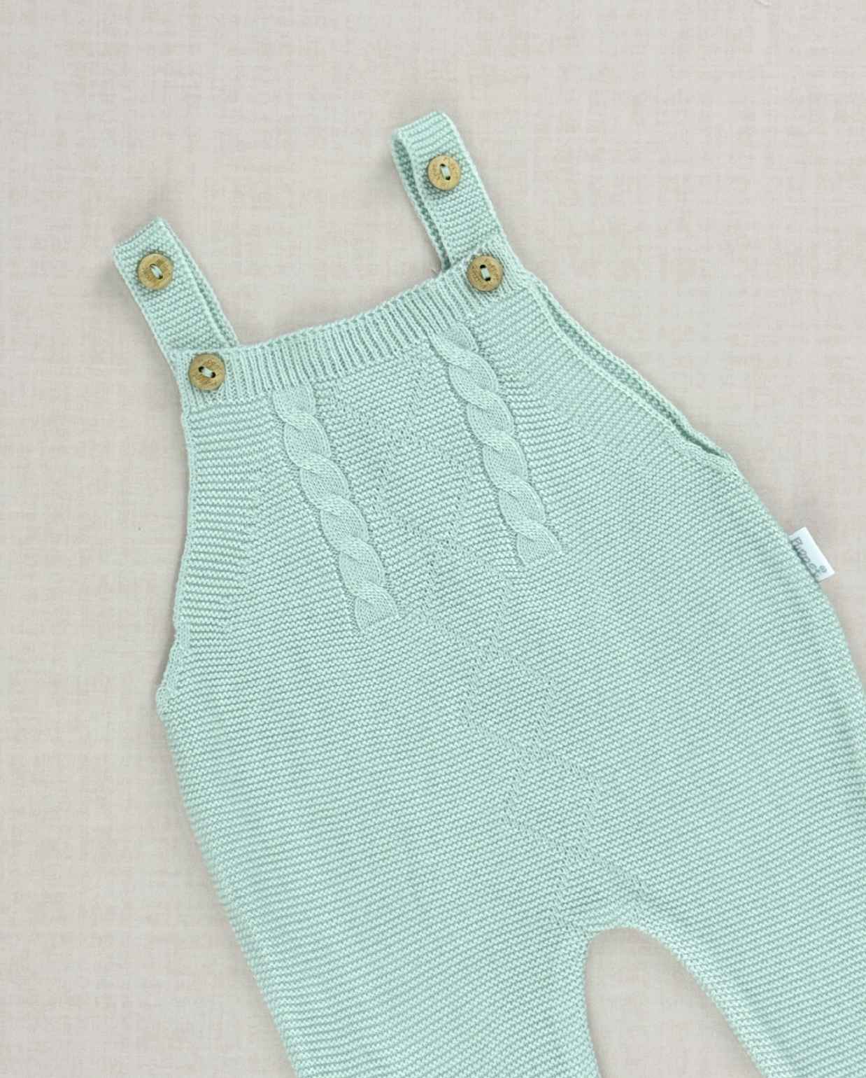 Set Primer Día Tejido Overol Cuello Verde Green