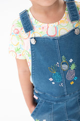 Conjunto 2 Piezas Overol Denim Corto Frutas