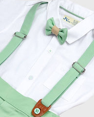 Conjunto Ceremonia Bermuda Verde Detalle