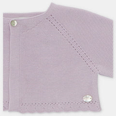 Conjunto Tricot Botones Lila Primer Dia