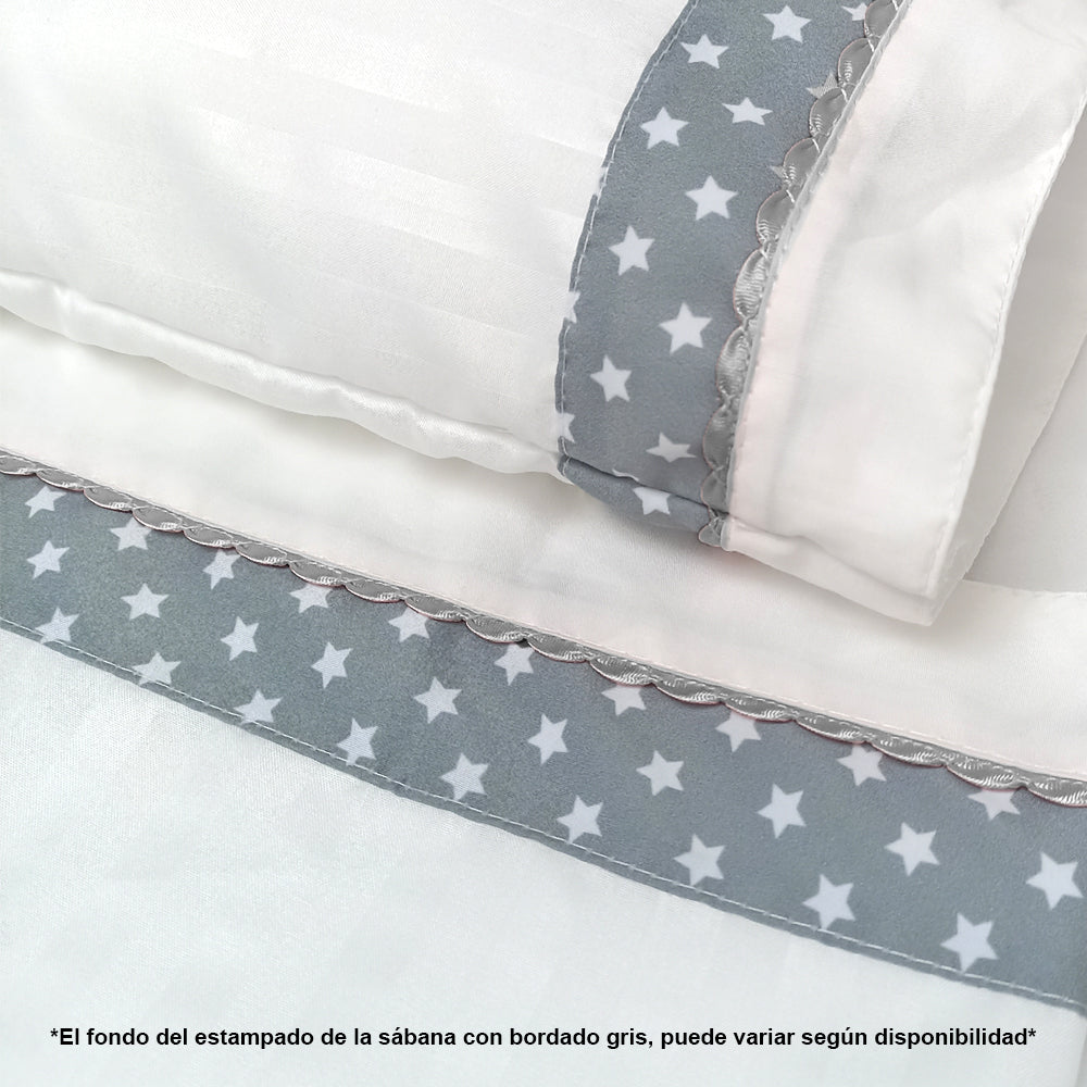 Juego De Sábanas Para Corral Gris Toral