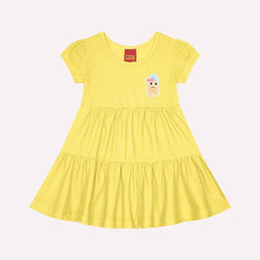 Vestido Piña Amarillo Kyly Detalle