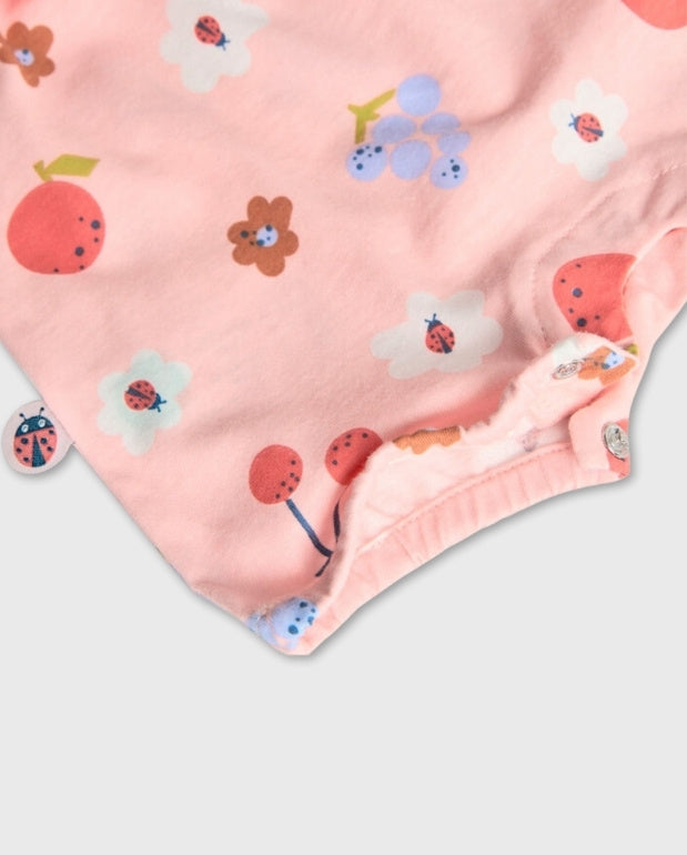 Pelele Estampado Mariquita Rosa Boboli Botones