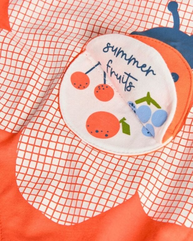 Pelele Mariquita Intecractivo Naranja Boboli Cereza