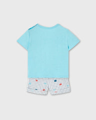 Conjunto Bermuda Cangrejo Azul Boboli Niño