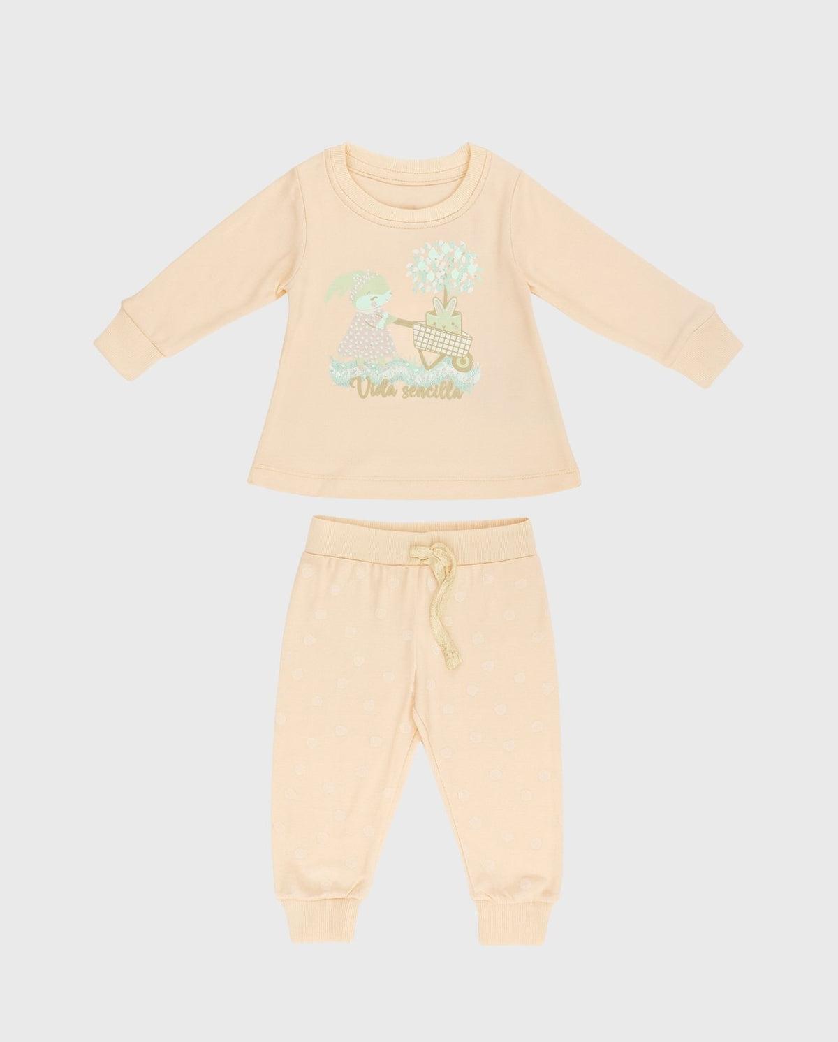 Pijama Pantalon Manga larga Coneja Salmon 
