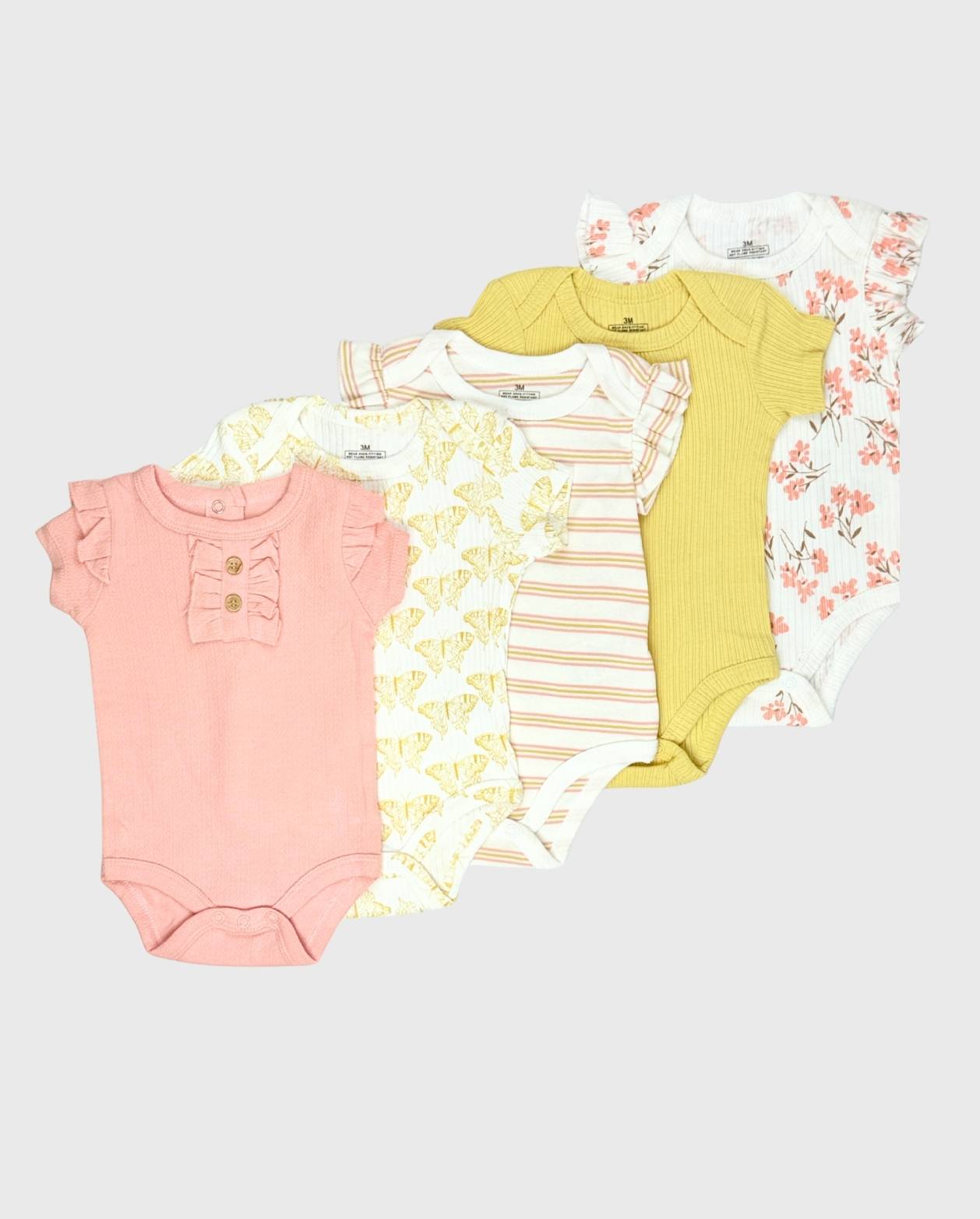 Set 5 Bodys Estampado Little Rosa