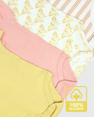 Set 5 Bodys Estampado Little Rosa Algodón