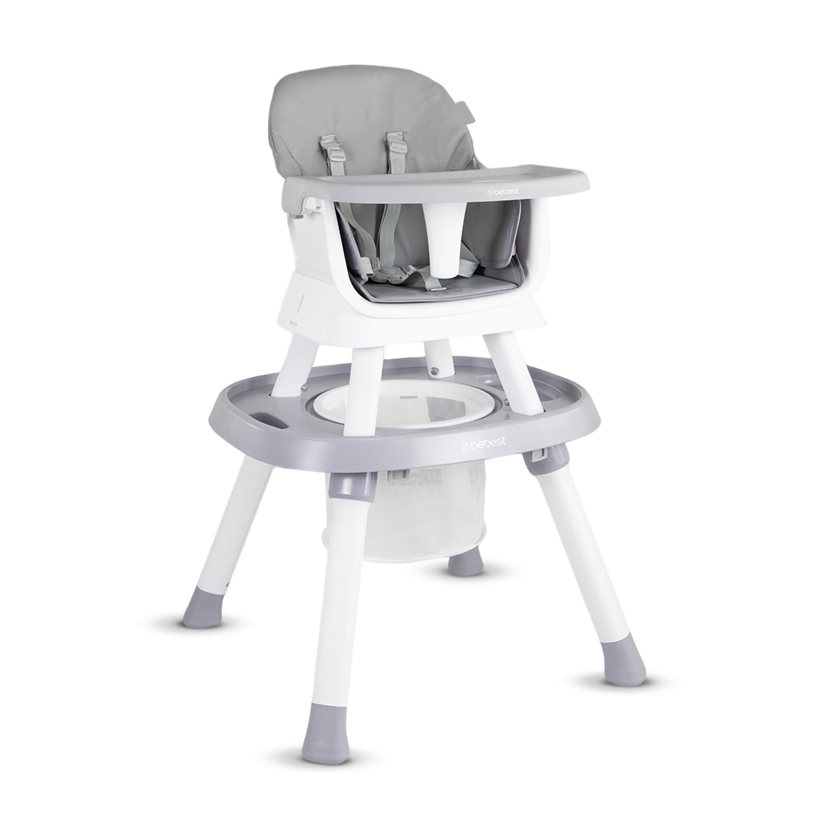 Silla Comedor Steps Premium 12 En 1 Gris Bebesit