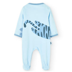 Pijama Terciopelo Tigre Celeste