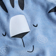 Pijama Terciopelo Estampado Tigre Azul