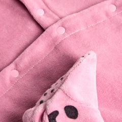 Pelele Terciopelo Estampado Leopardo Rosa