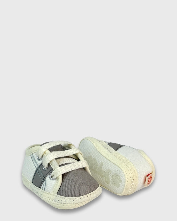 Tenis sin Suela Combinado Gris Estilo