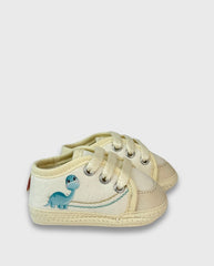Tenis sin Suela Marfil Dinosaurio