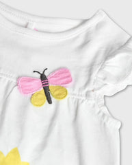 Pelele Mariposa Blanco Boboli Detalle