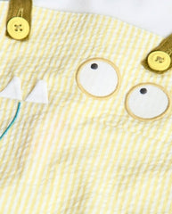 Pelele Camaleon Rayas Amarillo Boboli Detalle