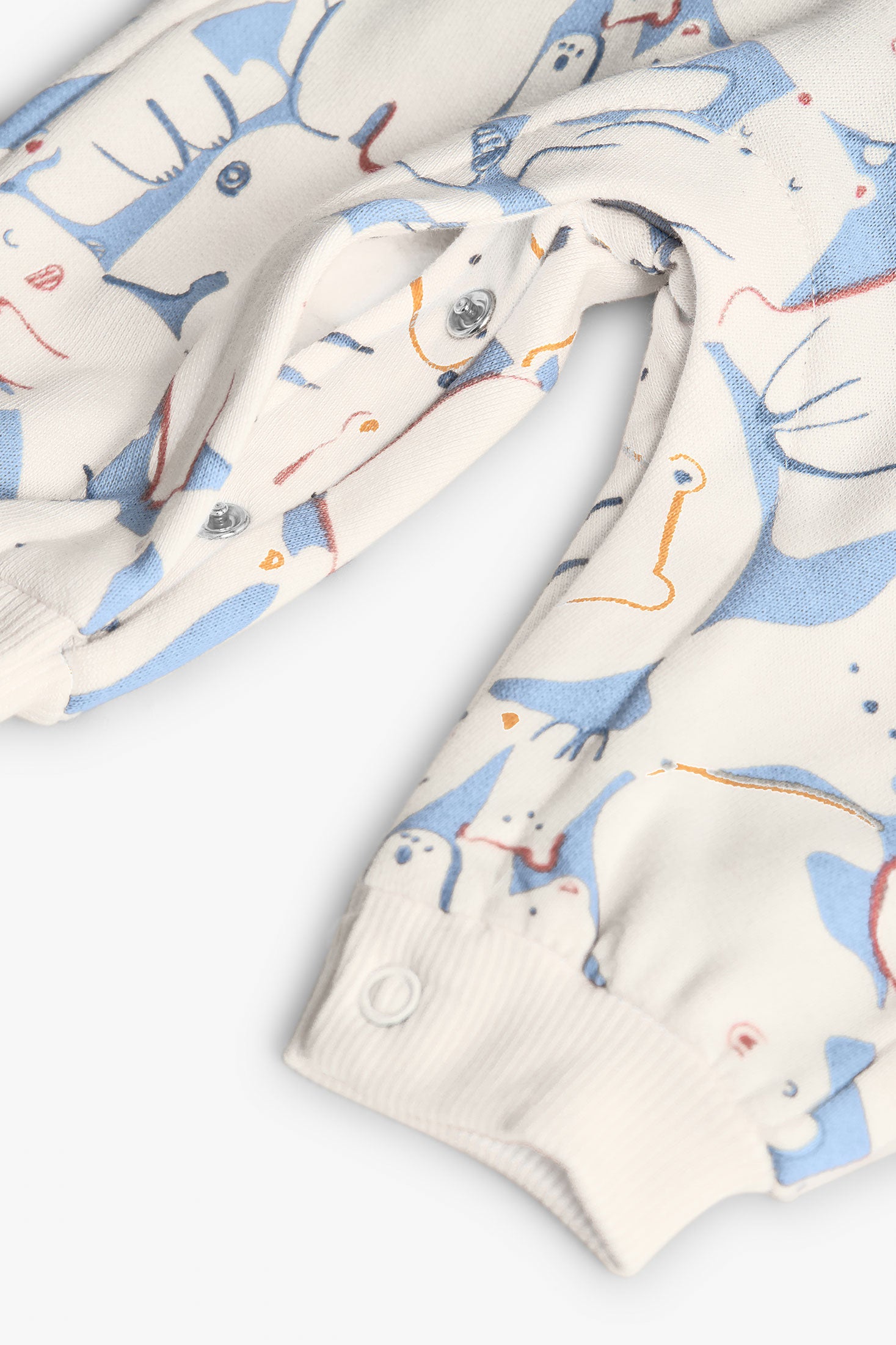 Camiseta azul de manga larga para bebé