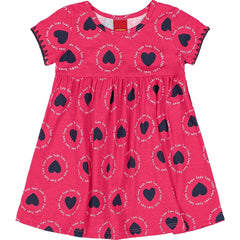 Vestido Estampado Corazones Manga Corta