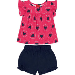 Conjunto Short Love Corazones