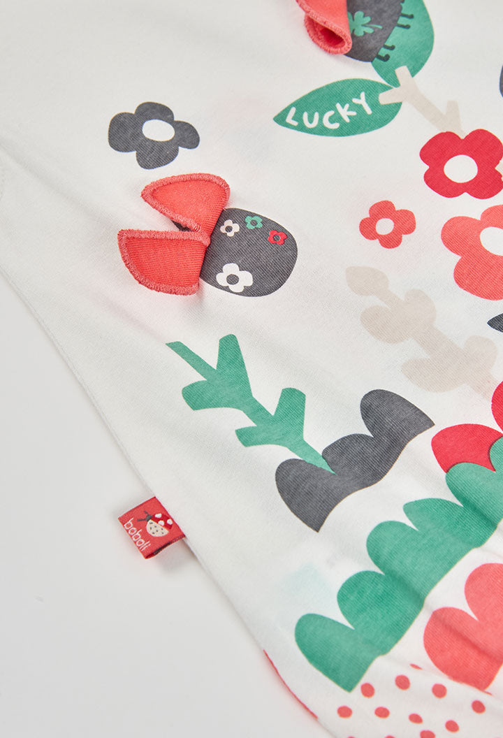 Pelele Estampado Jardin Mariquita Blanco Boboli interactivo