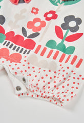 Pelele Estampado Jardin Mariquita Blanco Boboli detalle