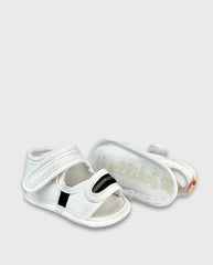 Sandalias Sin Suela Blanco Detalle Huellitas Detalle