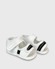 Sandalias Sin Suela Blanco Detalle Huellitas